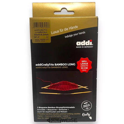 Addi Crasy Trio Bambus Stricknadeln im Paket für Socken, Set von 3
