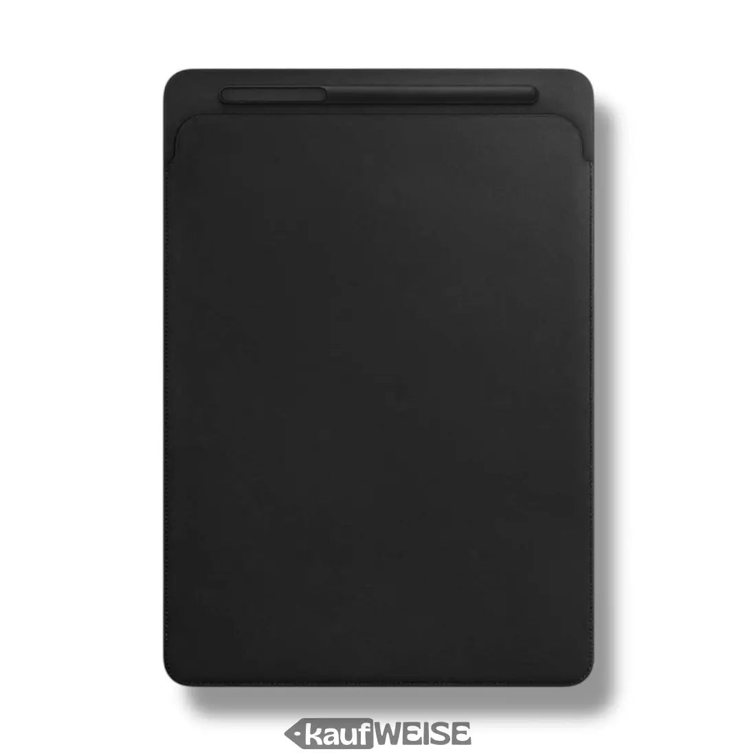 Schwarze Ledersleeve für Apple iPad Pro 12,9’’ mit Stifthalter