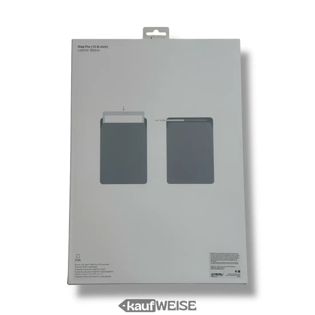 Graues Leder-Hülle für Apple iPad Pro 12,9 Zoll 2019