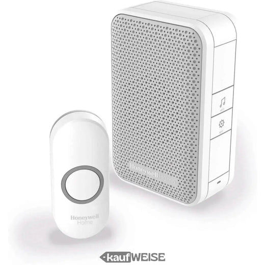 Безжичен звънец Honeywell Home DC311N - преносим и работещ с батерии | Бял | Силно и ясно