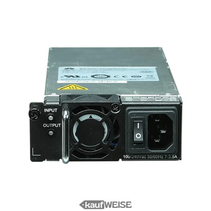 Schwarzes Huawei PAC-500WA-BE 500W Netzteil-Modul mit Lüfter und Ports