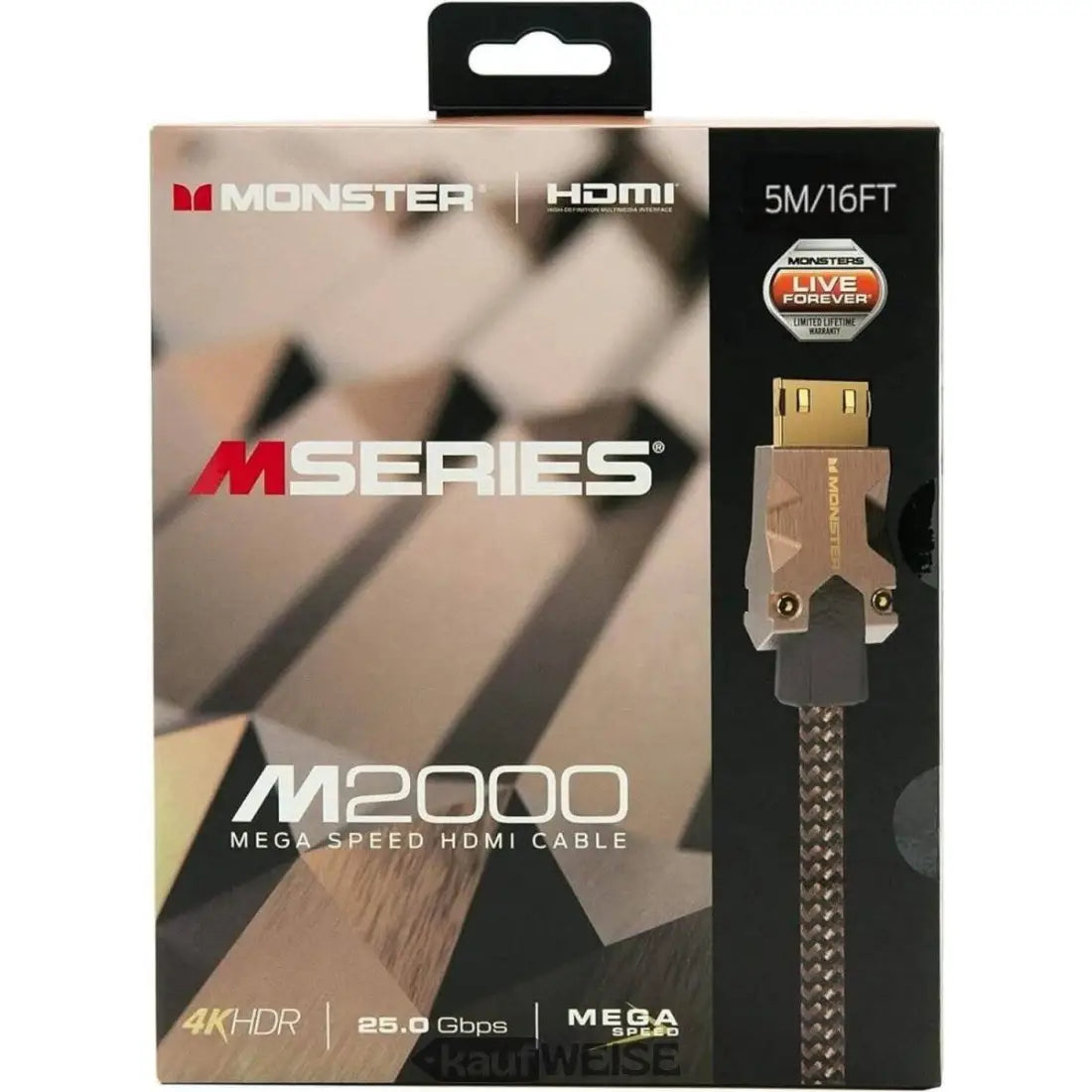 Monster HDMI-Kabel M2000 in Verpackung für brillante UHD-Qualität 5 m