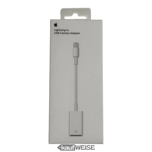 Оригинален Apple Lightning към USB адаптер за камера (MD821ZM/A) | Импортиране на снимки и видеоклипове | Свържете USB устройства към iPhone и iPad