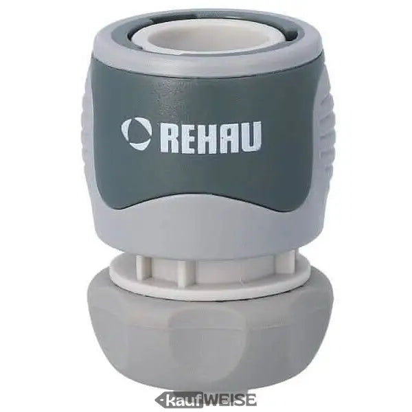 Grauer und weißer Schlauchanschluss für REHAU Comfort Schnellschlauchstück Soft Grip