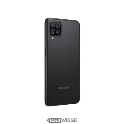 Schwarzes Samsung Galaxy A12 mit Quad-Kamera und 64GB Speicher