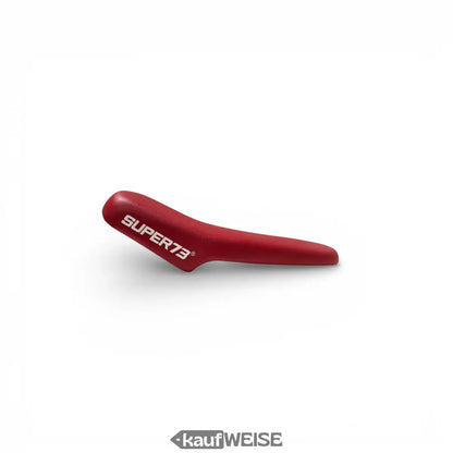 Roter Super73 ZG Sattel mit ergonomischem Design und Mattfinish