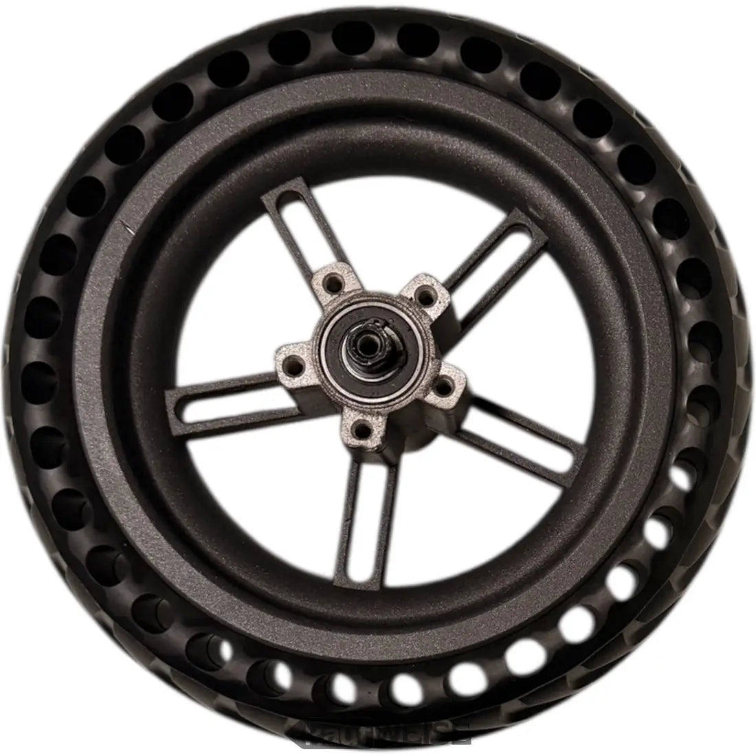 Schwarzes 8,5-Zoll-Hinterrad für Xiaomi E-Scooter M365 mit 5-Speichen-Design und Honigwaben-Vollgummireifen